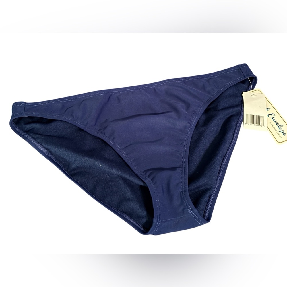 NWT PINK ENVELOPE FULL COVERAGE NAVY BLUE BIKINI BOTTOM SIZE XL